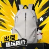 A simple and fashionable white backpack, a lightweight and large-capacity casual travel bag for student commuting Specification image
